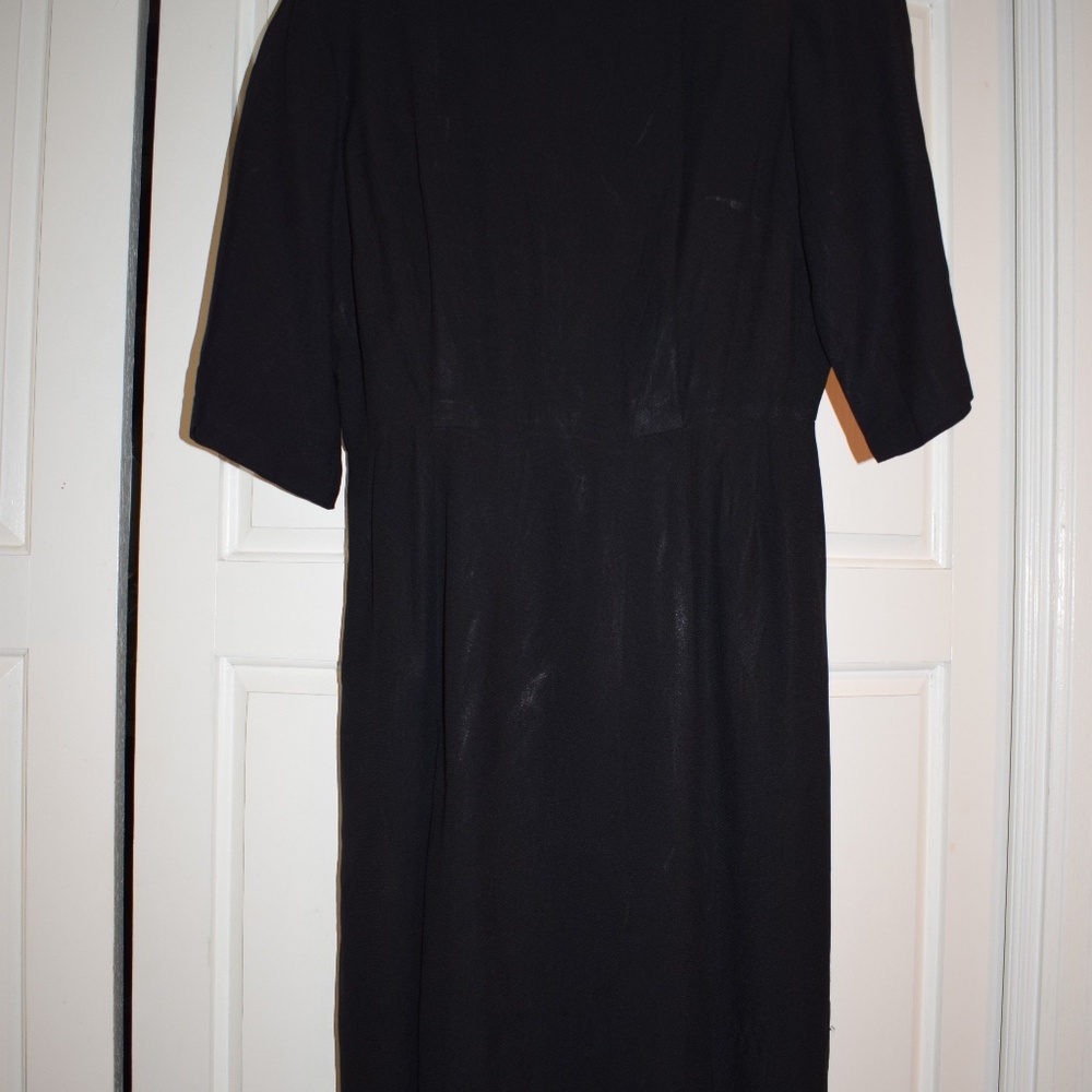 Vintage 1950s Martha Manning Original Black Dress